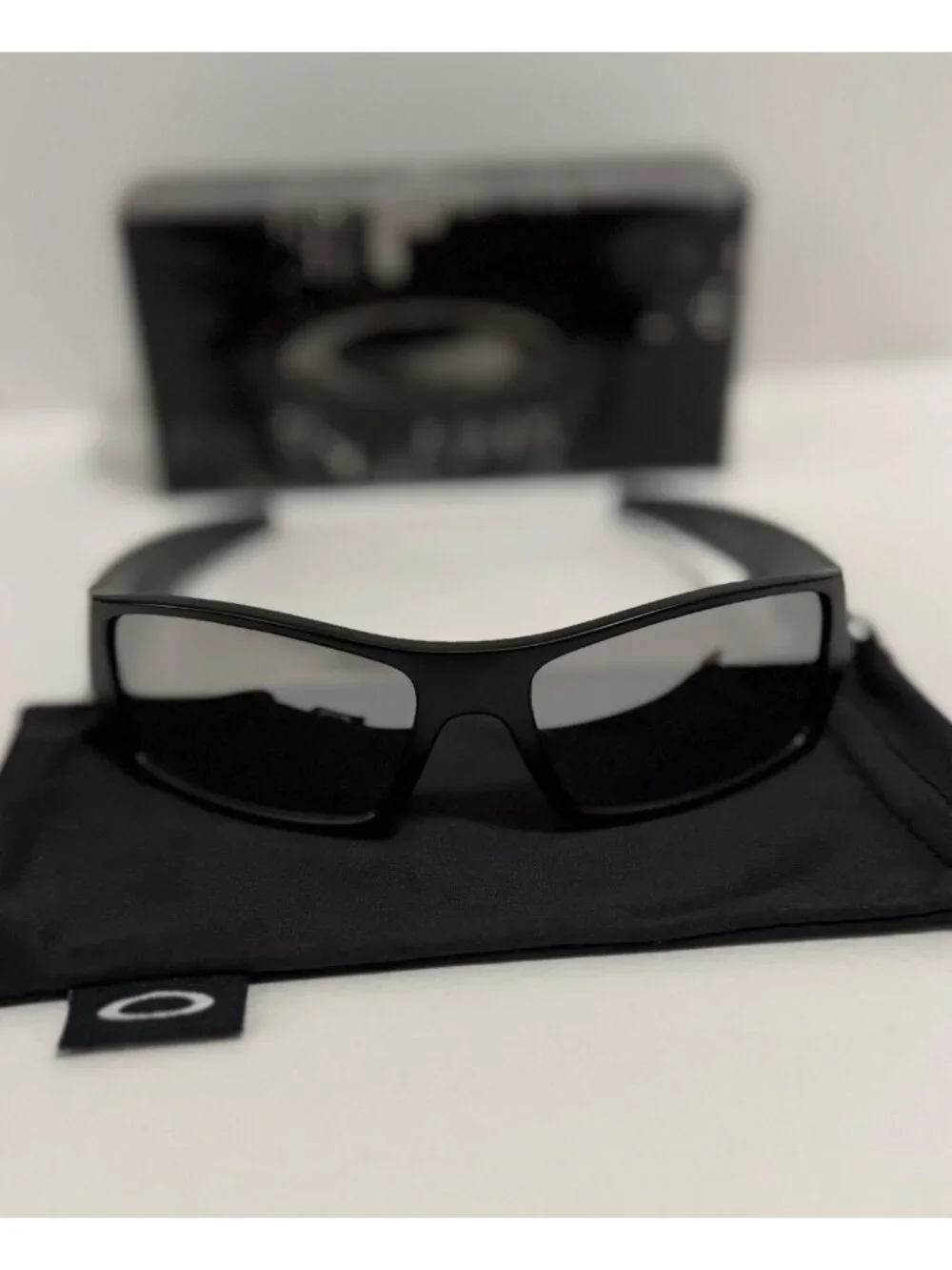 Oakley GASCAN Black Matte Frame OO9014 Chrome Iridium Lenses - Picture 5 of 7